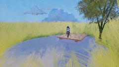 Caine at the pond