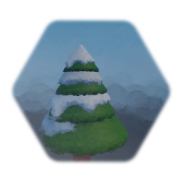 Snowy pinetree with animated  Snow - 19/12/2018