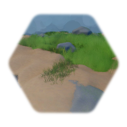 Remix of Grassy rock scenery