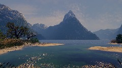 Milford Sound Mountains Scene