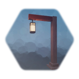 Japanese Traditional Outdoor Lamp Pole