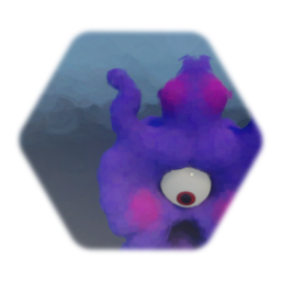 Purple alien cyclops