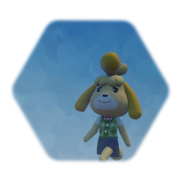 Animal Crossing - Isabelle running and jumpin
