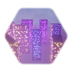 Low graphic far background city