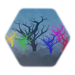 Multicolored Dead Tree Silhouettes - 2/6/2021