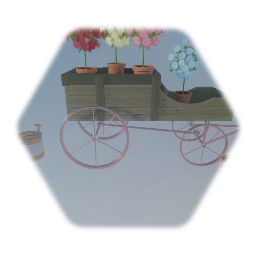 Green Flowers Cart