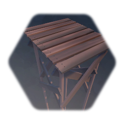 Wooden walkway on tall legs - worn