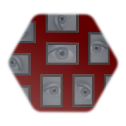 Framed eye-painting cut-outs