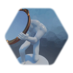 The man and the mirror prop