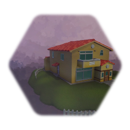 Ponyo on the cliff by the sea ~  house