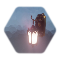 Old Bronze Wall Lamp