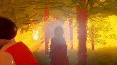 Supergirl Burning Forest