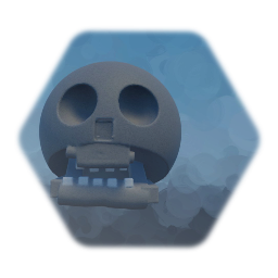 Low poly skull