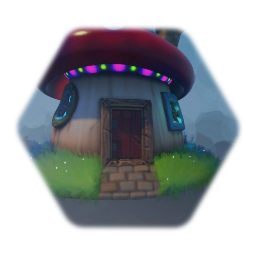Mushroom house  with Opening door
