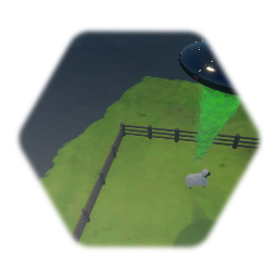 UFO capturing sheep