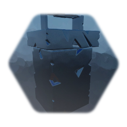 Broken cube trash can