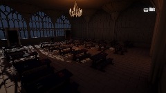 Hogwarts Cloister Corridor Night