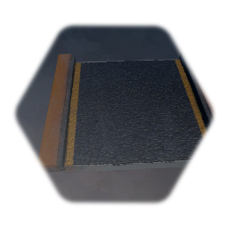 Road with side barriers