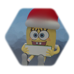 SpongeBob Christmas Inflatable w/ sign