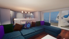 Joel sits on his couch and watches ghostbusters