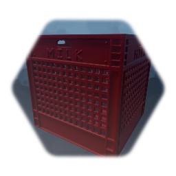 Milk Crate - Red Plastic - (Single Sculpt)