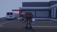 Sackboy try's  the grimice shake at Mcdonalds