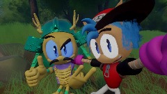 Golden has a victory selfie with Evil!!