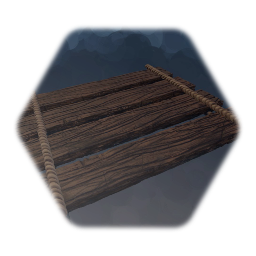 Wooden Bridge Planks With Rope Books and Page Bridge Added