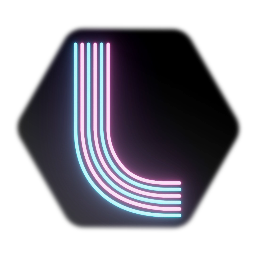 Neon Retro Striped Letter L