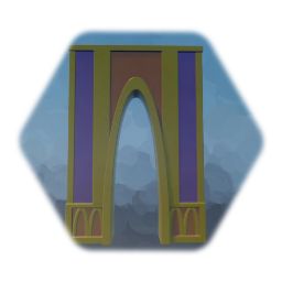 Tall Palace Interior Wall With Doorway