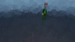 Green guy's Halloween costume