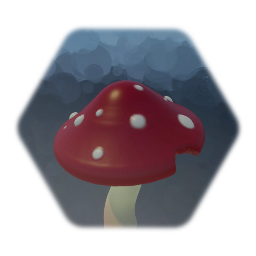 Fantasy Red and White Polka Dot Mushroom