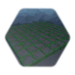Mossy stone tiles