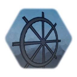 Old cartoon ship wheel