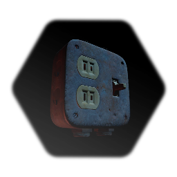 1 Switch, 1 Outlet in Rusty Junction Box With Plate