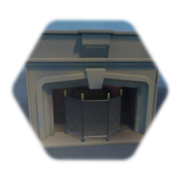 Ornate Fireplace with Screen and Antique Grate