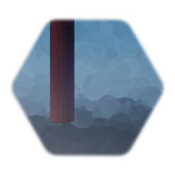 Red wooden pole