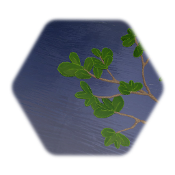 Branch with green leafes