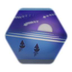 Midnight ocean painting