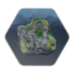 Stone with Lichen and Moss