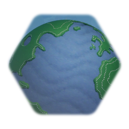 Cloth Earth but only dark green continents