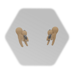 Single sculpted hands