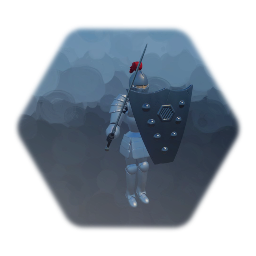 Red Knight with Sword and Shield