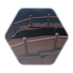 Simpel stone Bridge with wooden rail