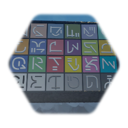 Alien alphabet chart