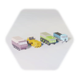 Low poly trucks