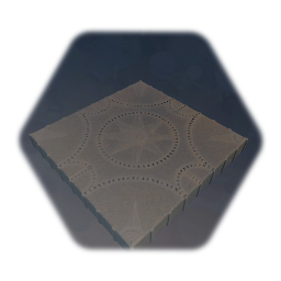 Square Stepping Stone - Sun Design - Sandy & Worn