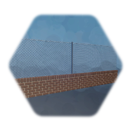 Chainlink Fence and Brick Wall