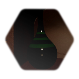Black and green vase