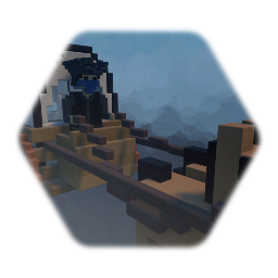 Voxel horse carriage